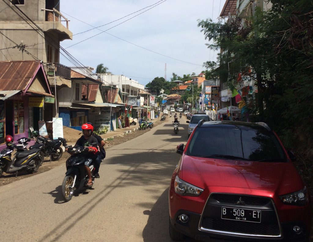 Labuan Bajo Bali air route with small propeller plane landing